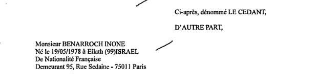 French legal document showing address: 95 Rue Sedaine, 75011 Paris