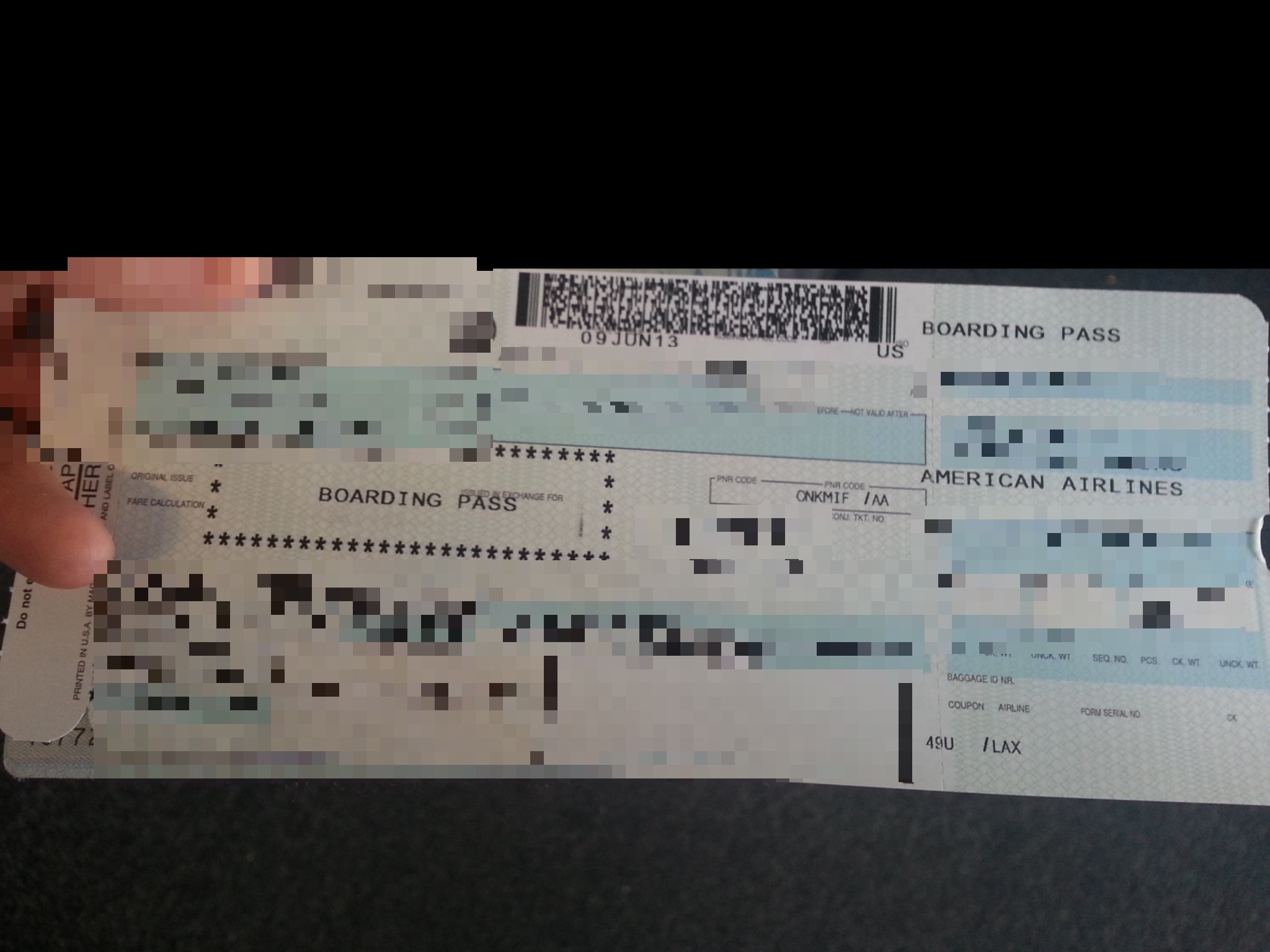 The boarding pass