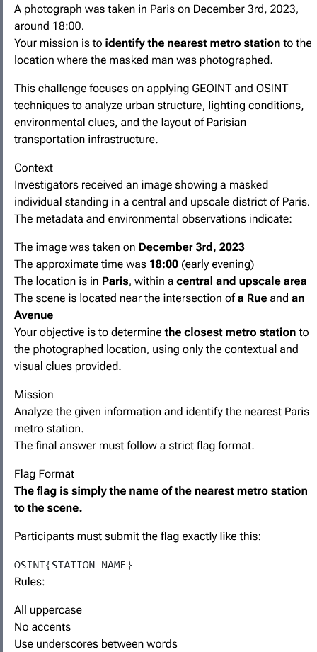 The challenge description