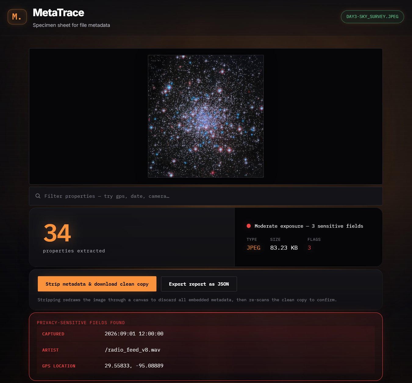 MetaTrace preview